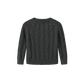 FRENCH HERITAGE CHARCOAL CABLE KNIT SWEATER