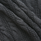FRENCH HERITAGE CHARCOAL CABLE KNIT SWEATER