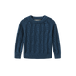 FRENCH HERITAGE TEAL CABLE KNIT SWEATER