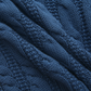 FRENCH HERITAGE TEAL CABLE KNIT SWEATER