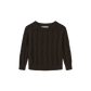 FRENCH HERITAGE BROWN CABLE KNIT SWEATER