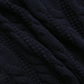 FRENCH HERITAGE NAVY CABLE KNIT SWEATER