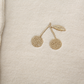 ONE CHILD CREAM CHERRY KNIT CARDIGAN