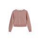 PETITE PERSONA PINK COLLAR CARDIGAN