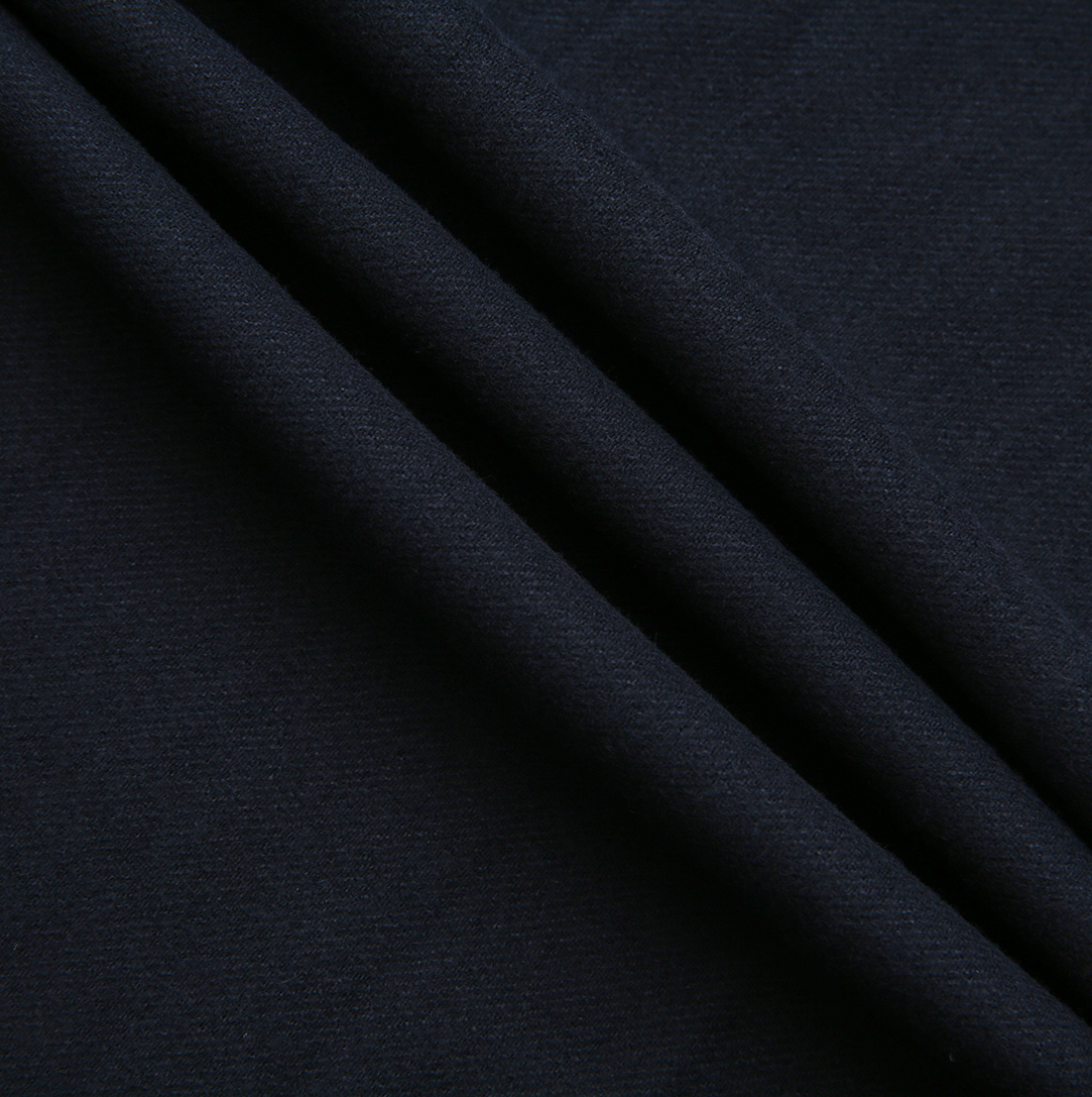 MALLORY AND MERLOT NAVY WOOL MIDI SKIRT