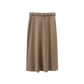 MALLORY AND MERLOT MOCHA WOOL MIDI SKIRT