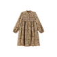 PAPILLON BROWN FLORAL BUTTON SMOCK DRESS