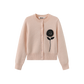 LILOU PINK MARLED KNIT TULIP CARDIGAN