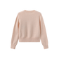 LILOU PINK MARLED KNIT TULIP CARDIGAN