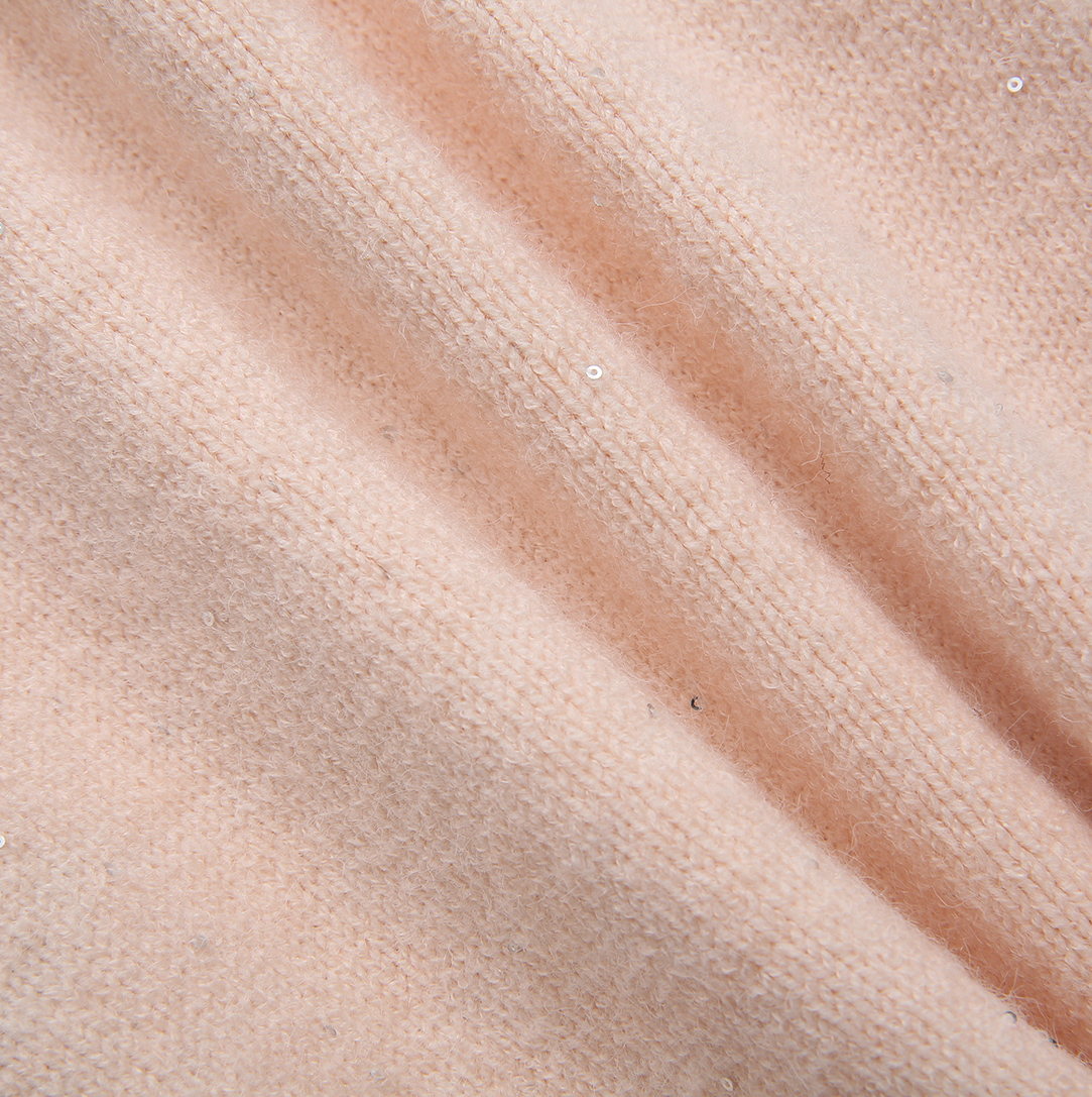 LILOU PINK MARLED KNIT TULIP CARDIGAN