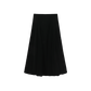TUSTELLO BLACK VELVET OPEN PANEL SKIRT
