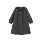 HELLO YELLOW MINERAL WASH DENIM RUFFLE COLLAR DRESS