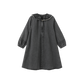 HELLO YELLOW MINERAL WASH DENIM RUFFLE COLLAR DRESS