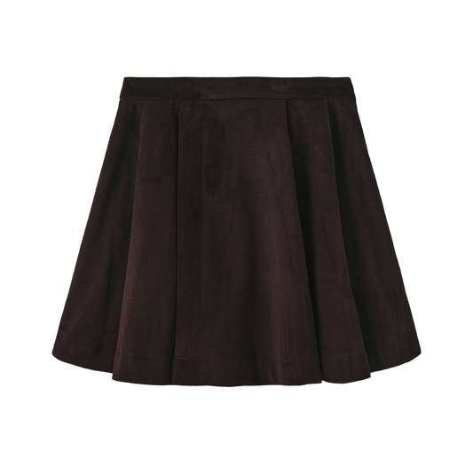 FRENCH HERITAGE BROWN PLEAT SKIRT
