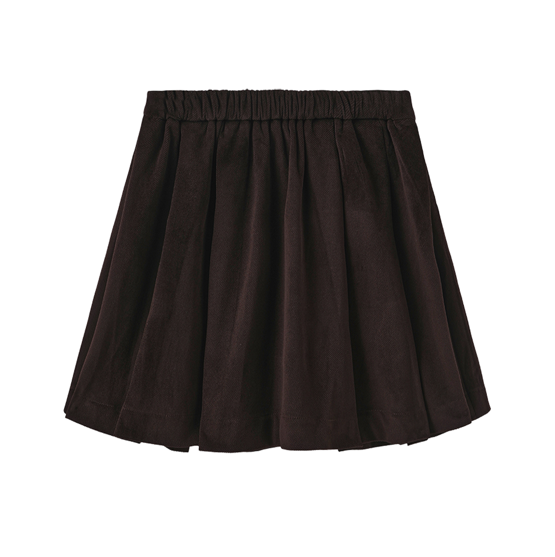 FRENCH HERITAGE BROWN PLEAT SKIRT