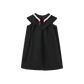 LILOU BLACK TRIM SAILOR COLLAR DRESS