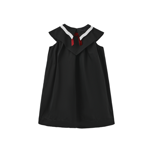 LILOU BLACK TRIM SAILOR COLLAR DRESS