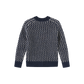ONE CHILD NAVY WAVE KNIT SWEATER