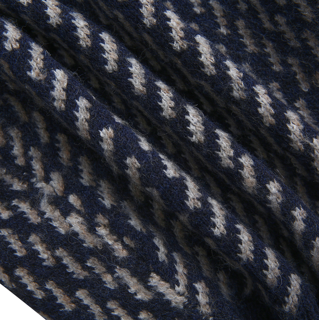 ONE CHILD NAVY WAVE KNIT SWEATER