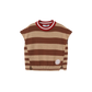 VIBE BROWN WIDE STRIPED KNIT VEST