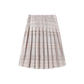 TUSTELLO PALE PINK PLAID PLEAT SKIRT