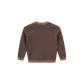 FRENCH HERITAGE BROWN/NAVY V DESIGN CARDIGAN
