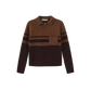 FRENCH HERITAGE BROWN/BURGUNDY STRIPE SWEATER SET