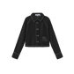 VIBE BLACK DENIM LAYER RAW EDGE SHIRT
