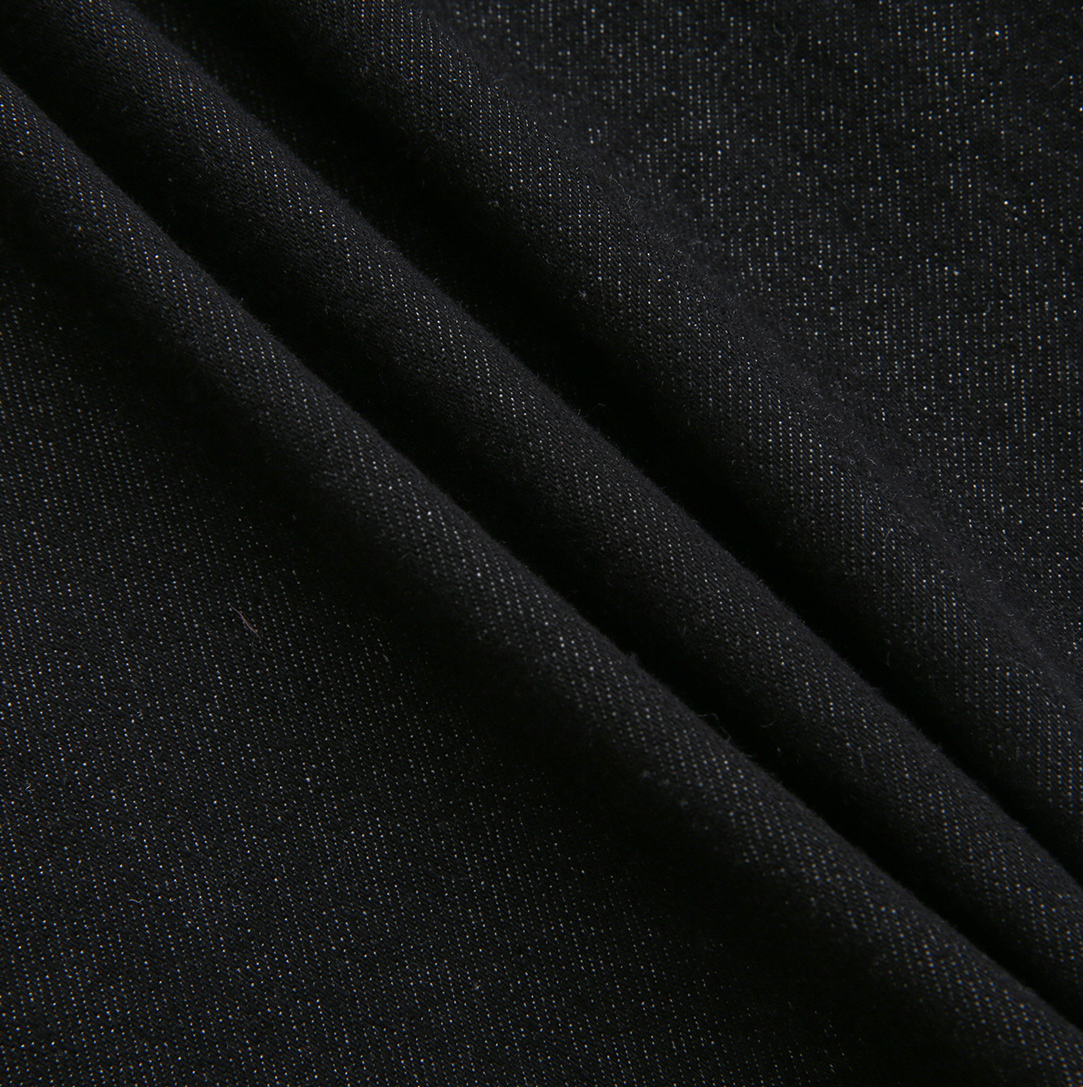 VIBE BLACK DENIM LAYER RAW EDGE SHIRT