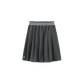 PHIL AND PHOEBE GREY CREST PLEATED SKIRT