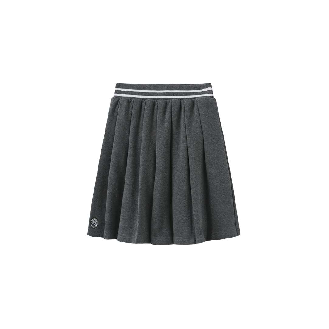 PHIL AND PHOEBE GREY CREST PLEATED SKIRT