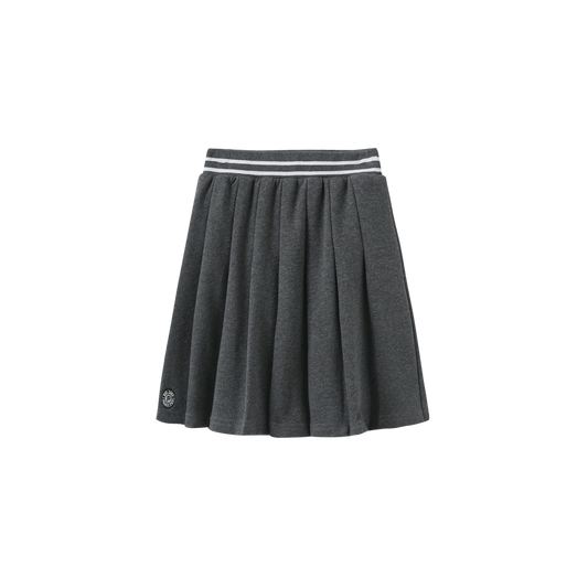 PHIL AND PHOEBE GREY CREST PLEATED SKIRT