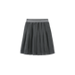PHIL AND PHOEBE GREY CREST PLEATED SKIRT
