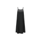 VIBE BLACK DENIM STRAP MIDI DRESS