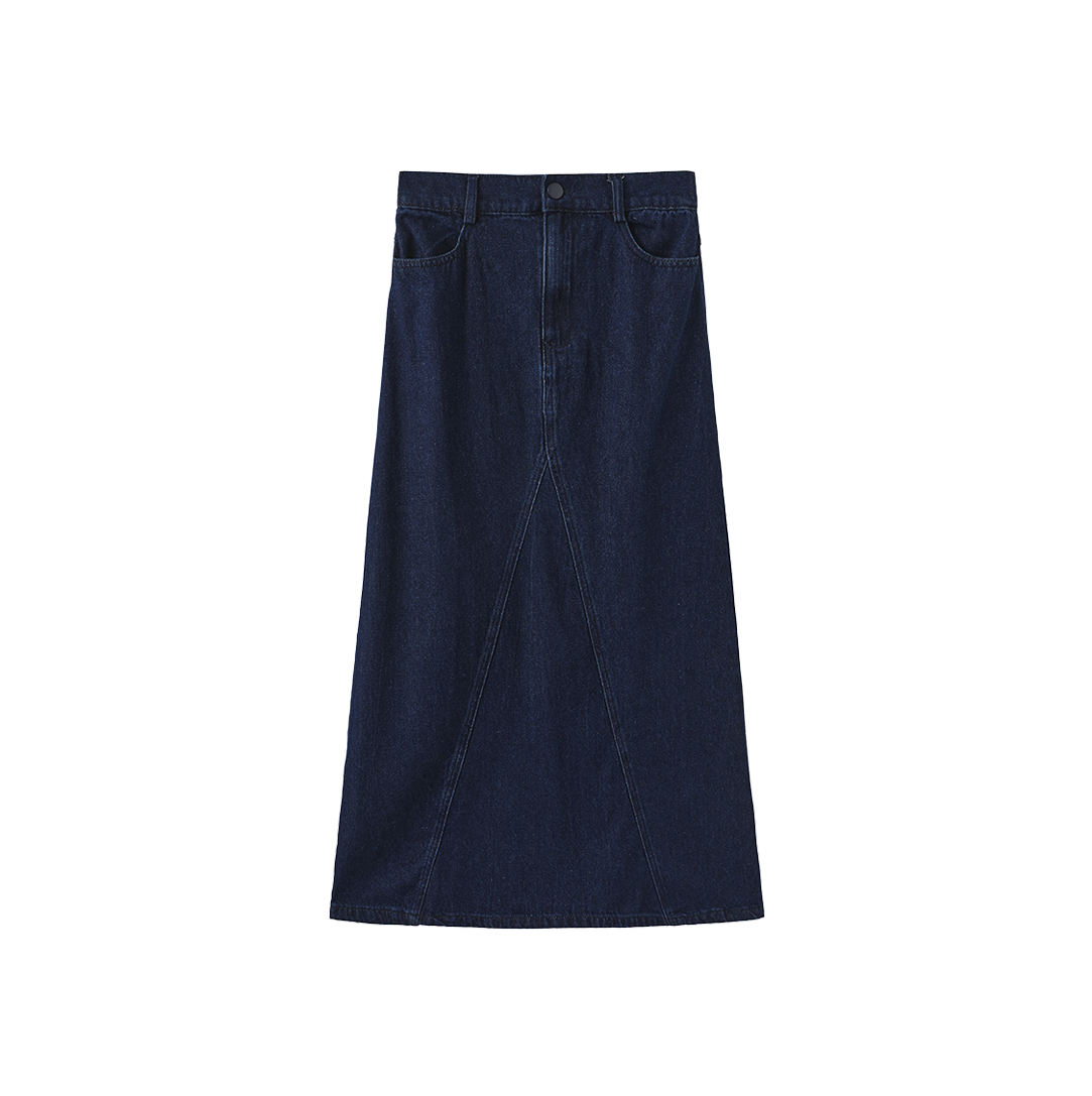 VIBE BLUE DENIM SEAM FLYFRONT SKIRT