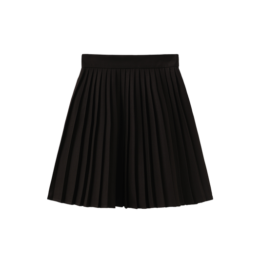 PAPILLON BROWN WOOL PLEAT SKIRT