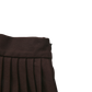 PAPILLON BROWN WOOL PLEAT SKIRT