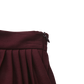 PAPILLON WINE WOOL PLEAT SKIRT