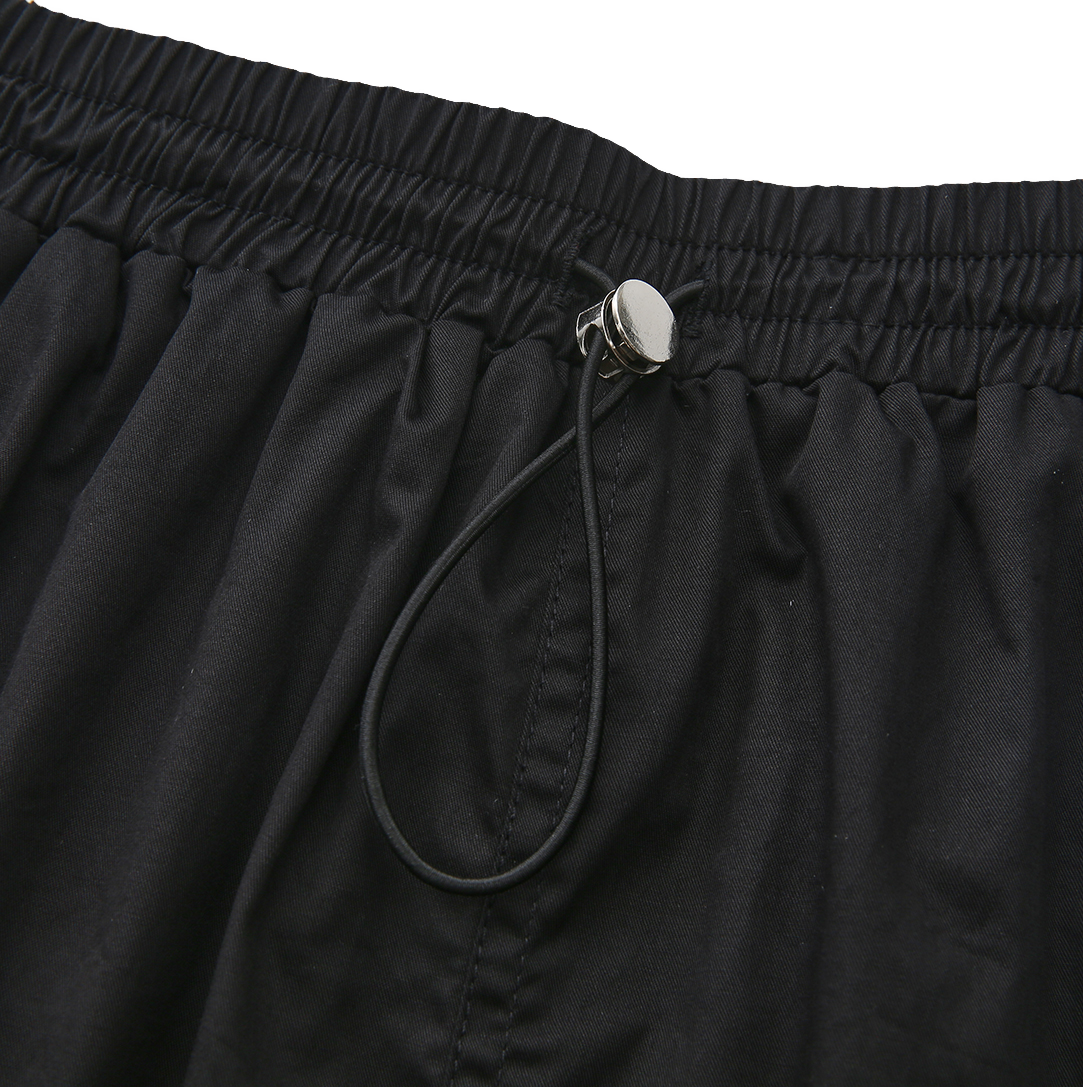VIBE BLACK BUBBLE HEM POCKET SKIRT