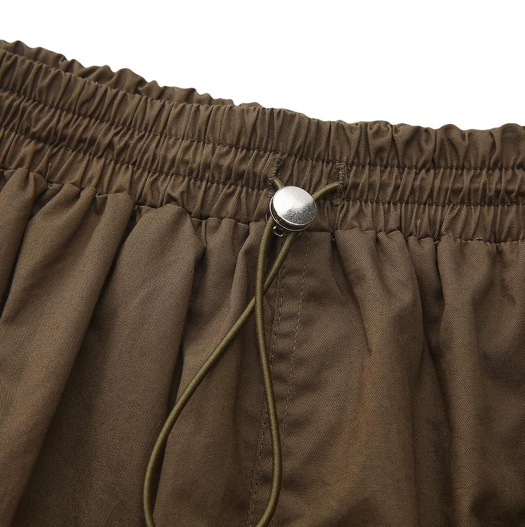VIBE GREEN BUBBLE HEM POCKET SKIRT