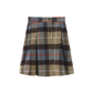 VALEN VEE PLAID BUTTON WRAP SKIRT