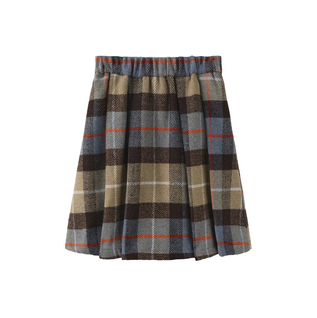 VALEN VEE PLAID BUTTON WRAP SKIRT