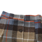 VALEN VEE PLAID BUTTON WRAP SKIRT