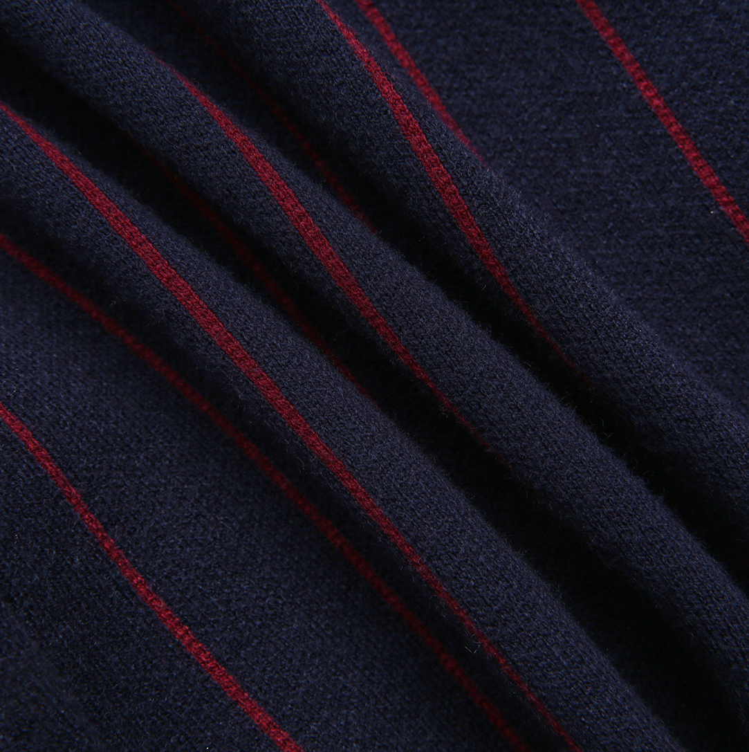 HARPER JAMES NAVY PINSTRIPE KNIT CARDIGAN
