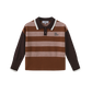 VIBE BROWN WIDE STRIPE SWEATER