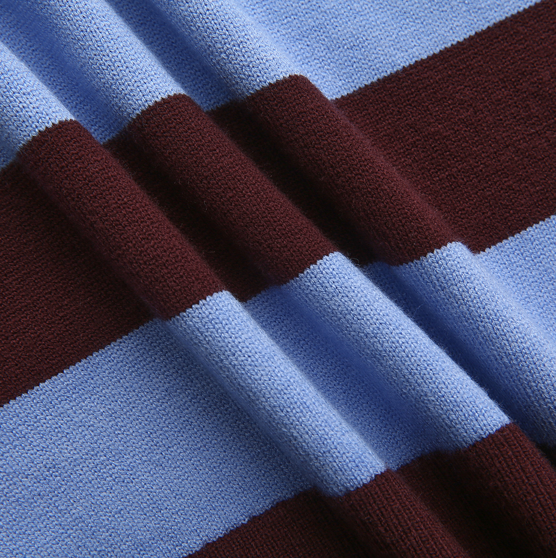 VIBE BLUE WIDE STRIPE SWEATER