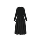 MINIMAL BLACK KNIT COLLAR BUBBLE DRESS