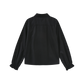 MALLORY AND MERLOT BLACK BEADED COLLAR TRIM BLOUSE