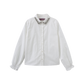 MALLORY AND MERLOT WHITE BEADED COLLAR TRIM BLOUSE