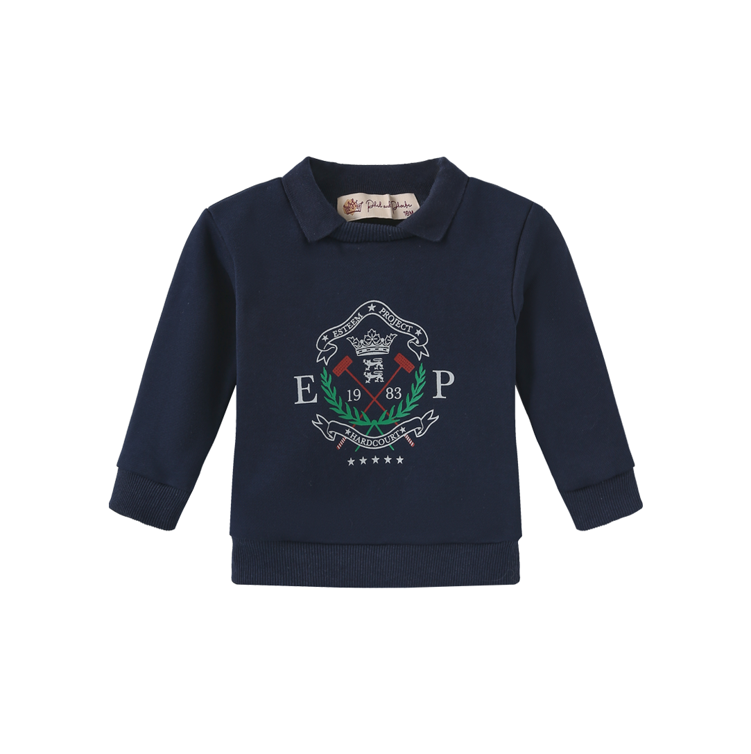 PHIL AND PHOEBE NAVY LOGO SWEATSHIRT SET